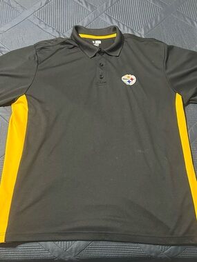 Pittsburgh Steelers Team Apparel NFL TX3 Cool Polo Golf Shirt Mens Sz 2XL